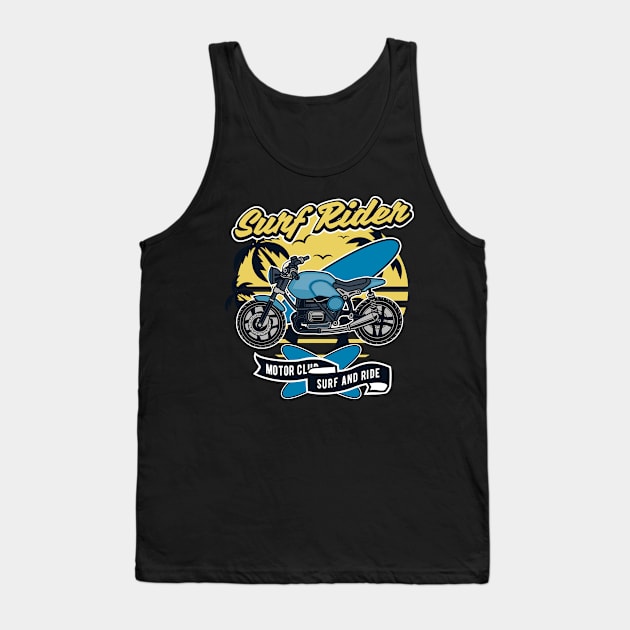 Surf Rider Motor Club Tank Top by VintageHeroes